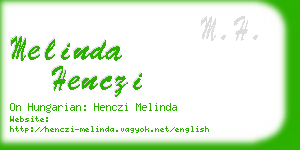 melinda henczi business card